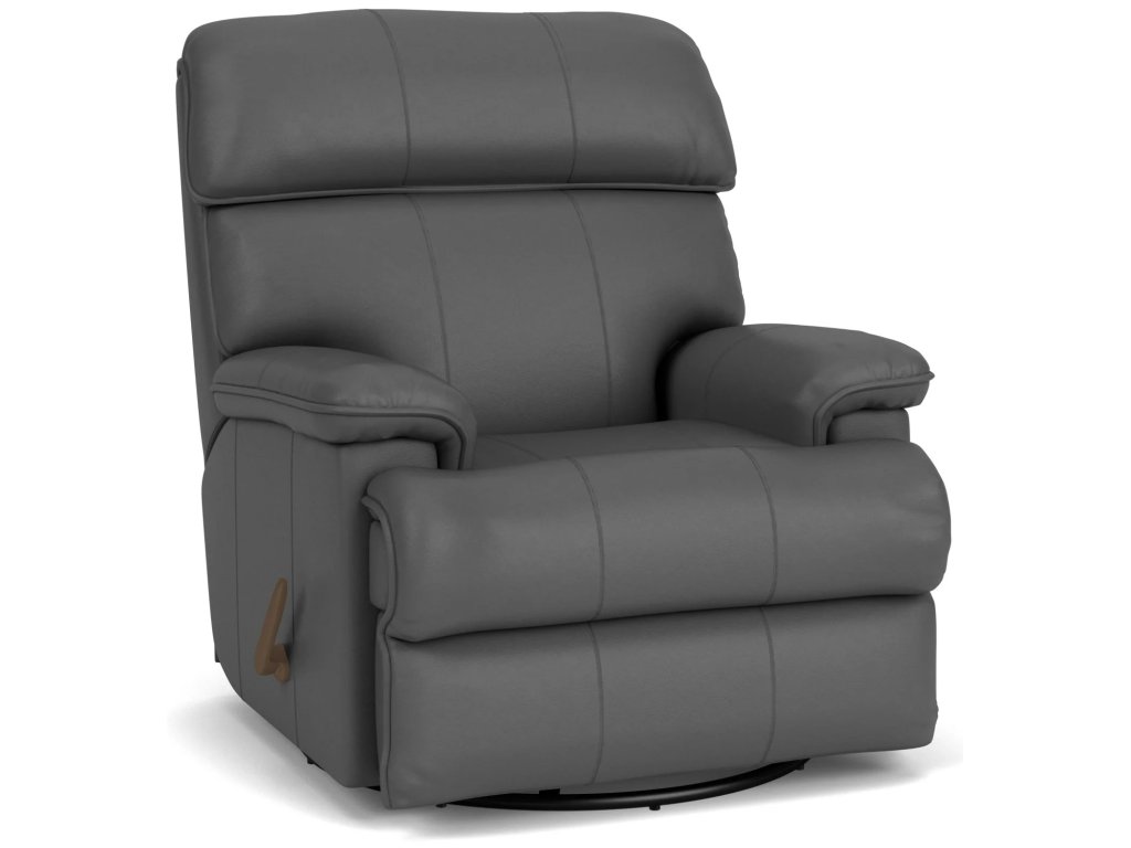 Geneva Leather Swivel Gliding Recliner - image 3