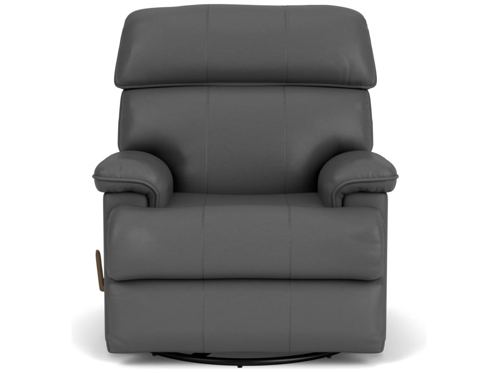 Geneva Leather Swivel Gliding Recliner - image 4