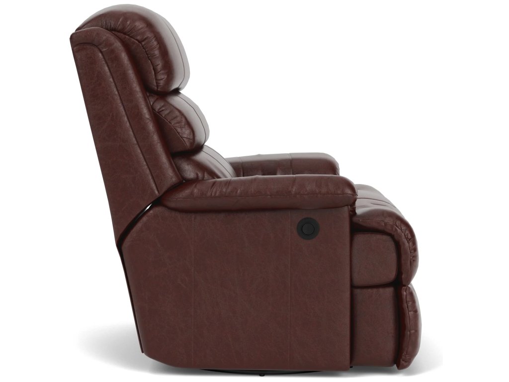 Yukon Leather Swivel Gliding Recliner - image 2