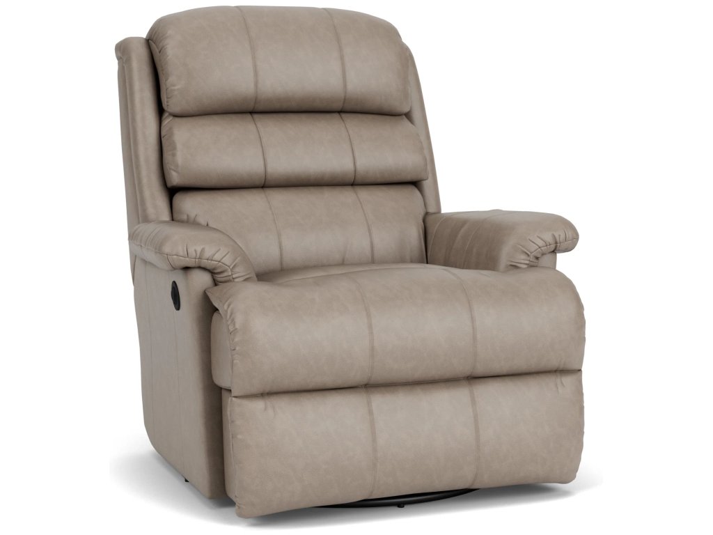 Yukon Leather Swivel Gliding Recliner - image 3