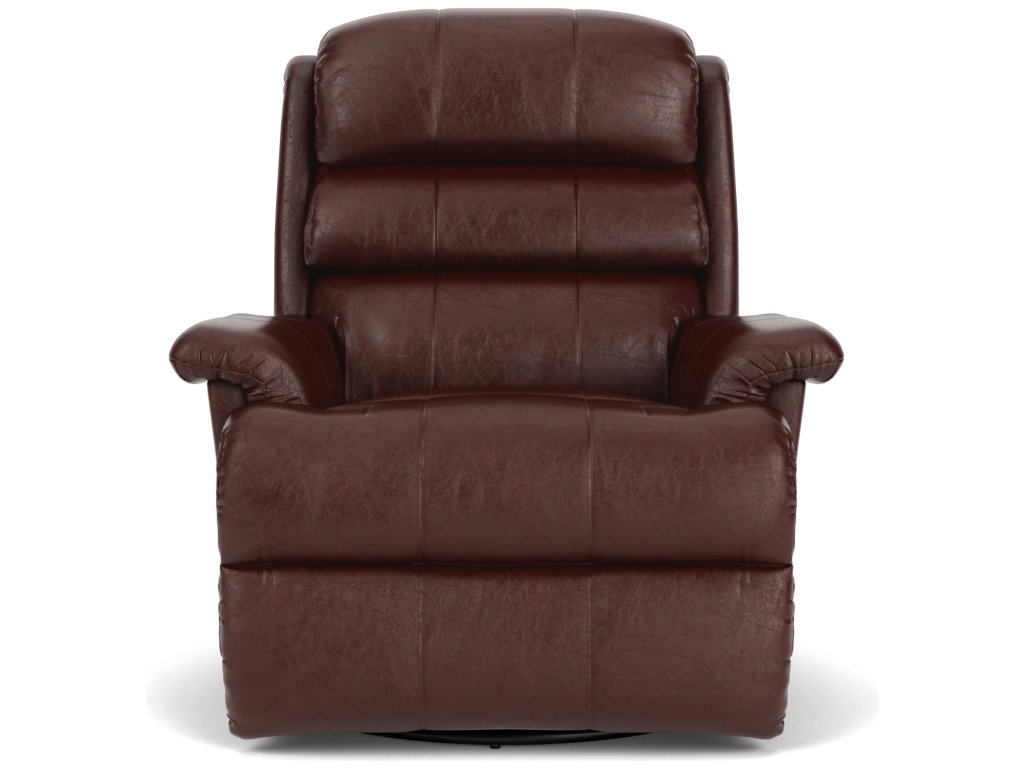 Yukon Leather Swivel Gliding Recliner - image 4