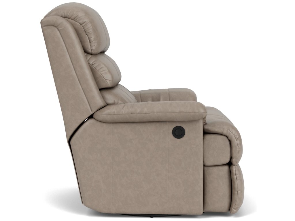 Yukon Leather Swivel Gliding Recliner - image 5