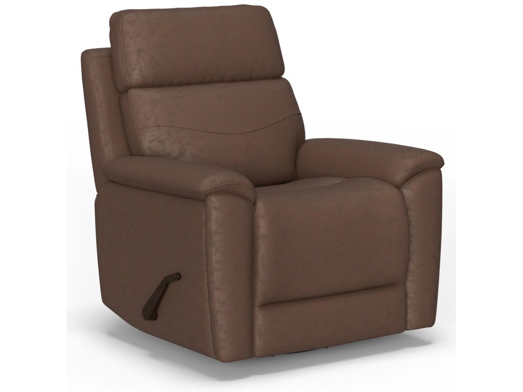 Refined Leather Swivel Gliding Recliner - main image