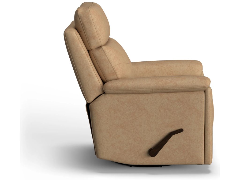 Refined Leather Swivel Gliding Recliner - image 2