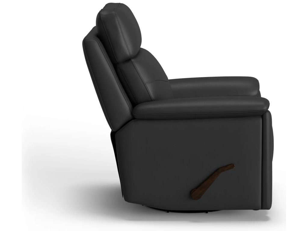 Refined Leather Swivel Gliding Recliner - image 7
