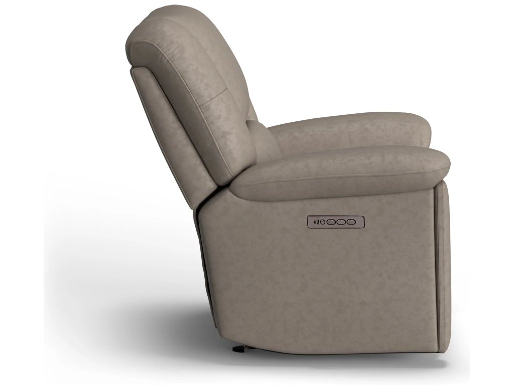 Plush Leather Power Gliding Recliner with Power Headrest & Lumbar - image 2