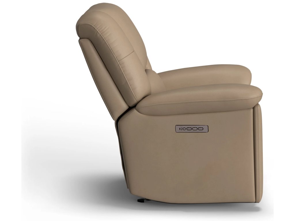 Plush Leather Power Gliding Recliner with Power Headrest & Lumbar - image 6