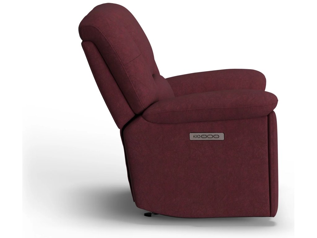 Plush Leather Power Gliding Recliner with Power Headrest & Lumbar - image 7