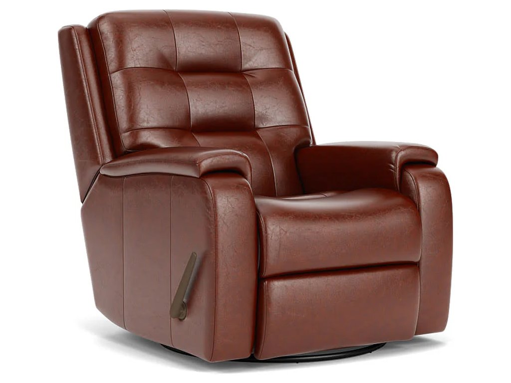 Arlo Leather Swivel Gliding Recliner - image 3