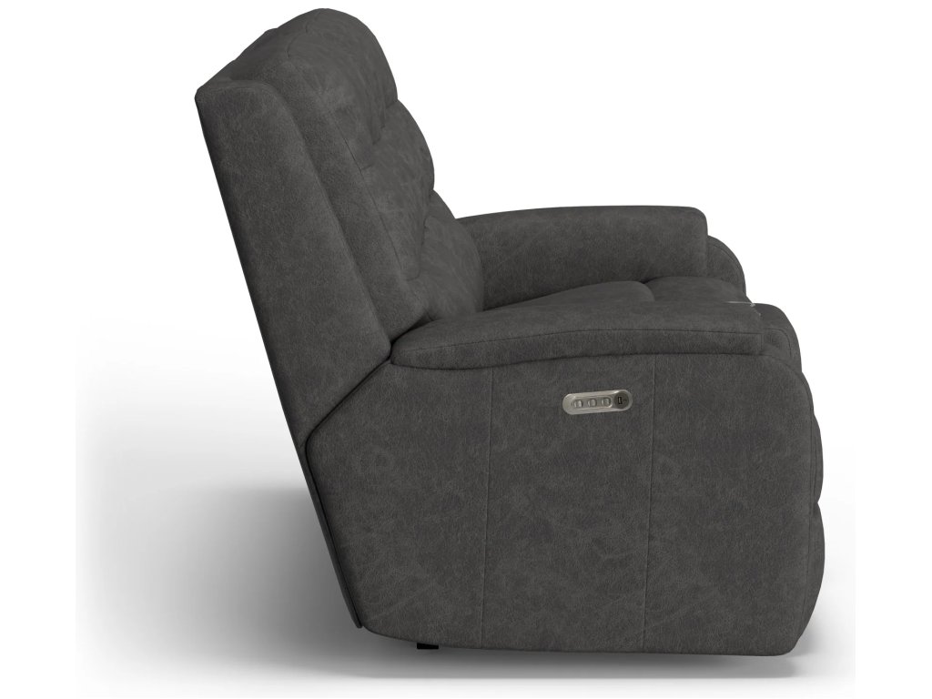 Arlo Leather Power Reclining Loveseat with Console & Power Headrests & Lumbar - image 2