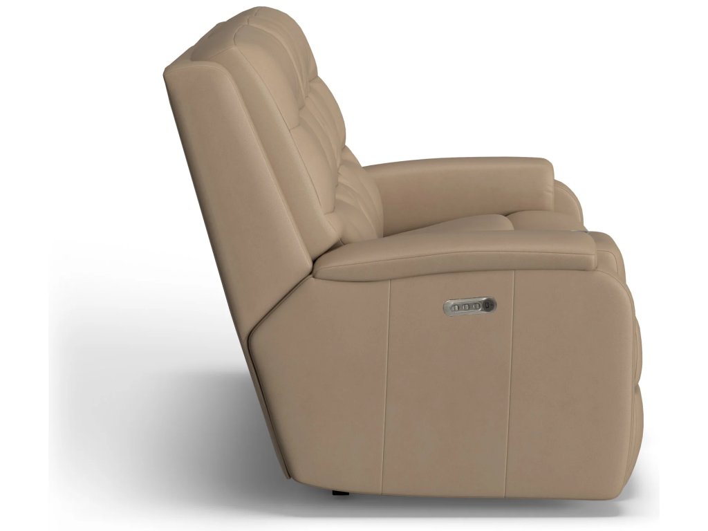 Arlo Leather Power Reclining Loveseat with Console & Power Headrests & Lumbar - image 5
