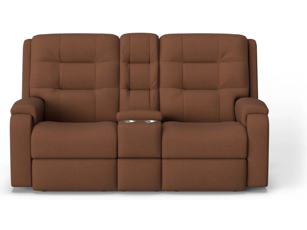 Arlo Leather Power Reclining Loveseat with Console - image 4