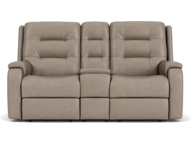 Arlo Leather Reclining Loveseat with Console - Alternative View