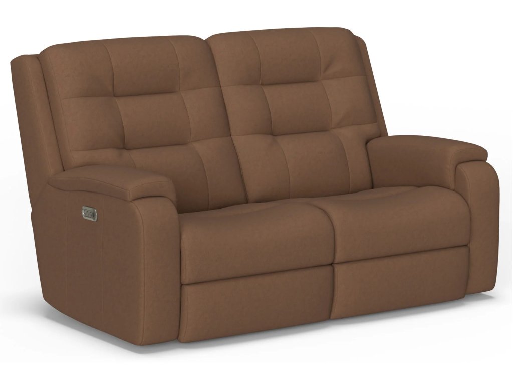 Arlo Leather Power Reclining Loveseat with Power Headrests & Lumbar - main image