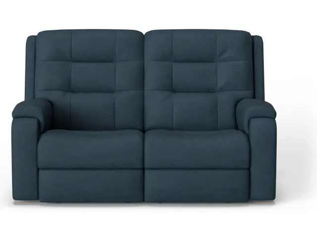 Arlo Leather Power Reclining Loveseat with Power Headrests & Lumbar