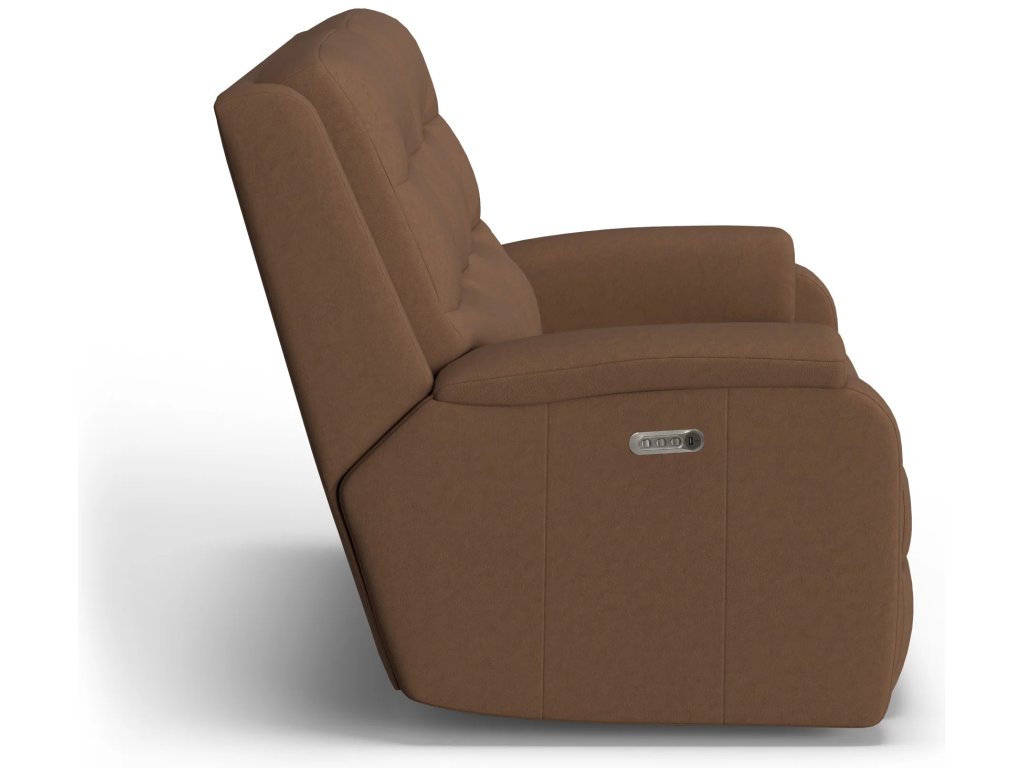 Arlo Leather Power Reclining Loveseat with Power Headrests & Lumbar - image 5