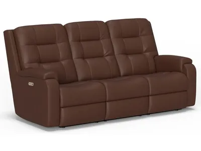 Arlo Leather Power Reclining Sofa with Power Headrests