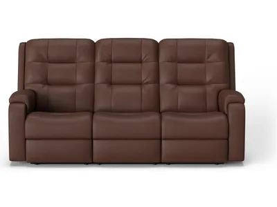 Arlo Leather Power Reclining Sofa with Power Headrests