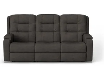 Arlo Leather Power Reclining Sofa with Power Headrests & Lumbar
