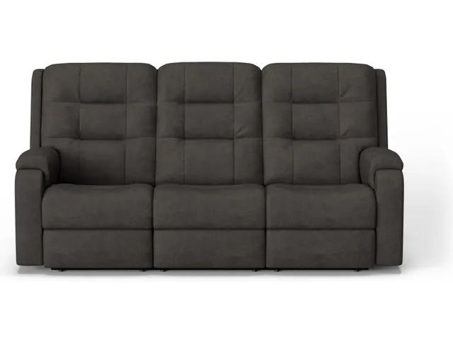 Arlo Leather Power Reclining Sofa with Power Headrests & Lumbar