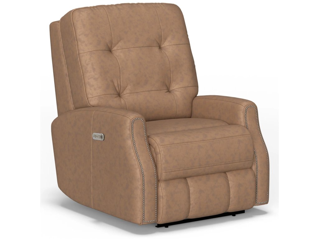 Devon Leather Power Recliner with Power Headrest - main image