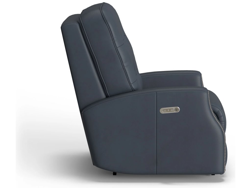 Devon Leather Power Recliner with Power Headrest - image 2