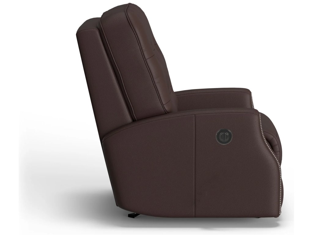 Devon Leather Power Rocking Recliner - image 5