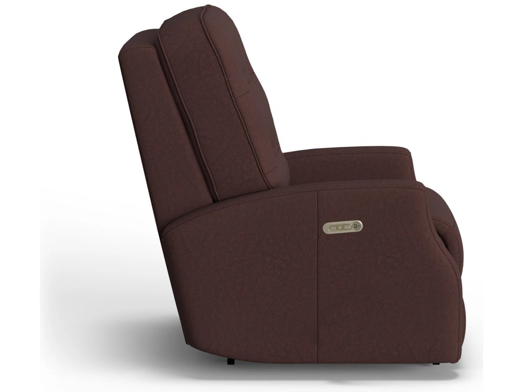 Devon Leather Power Recliner with Power Headrest - image 2