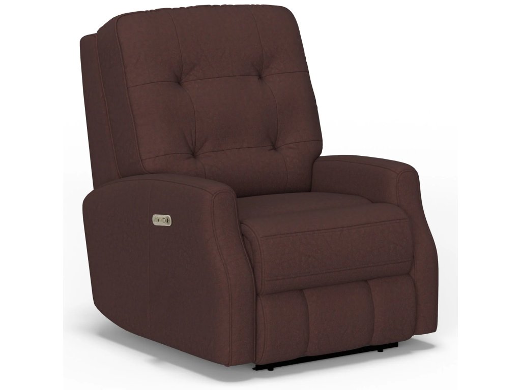 Devon Leather Power Recliner with Power Headrest - image 3