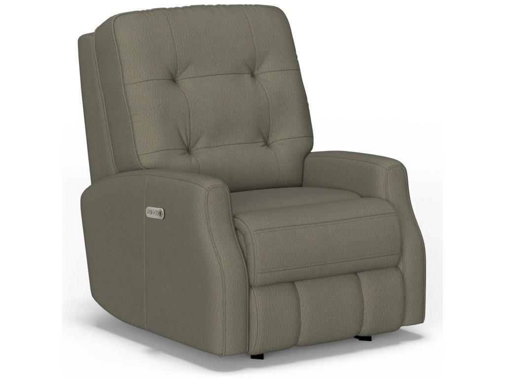 Devon Leather Power Rocking Recliner with Power Headrest - image 3