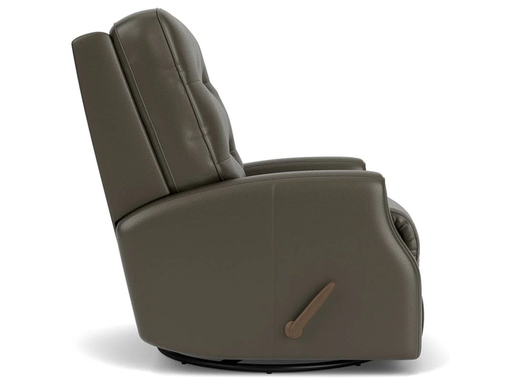Devon Leather Swivel Gliding Recliner - image 2