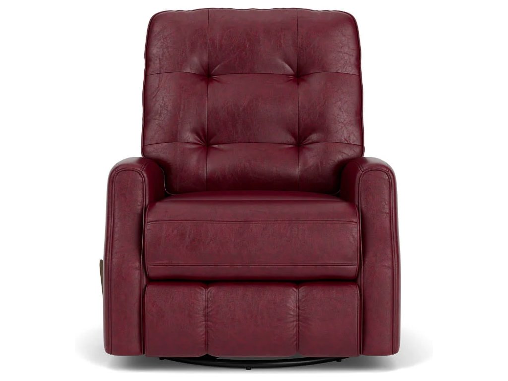 Devon Leather Swivel Gliding Recliner - image 4