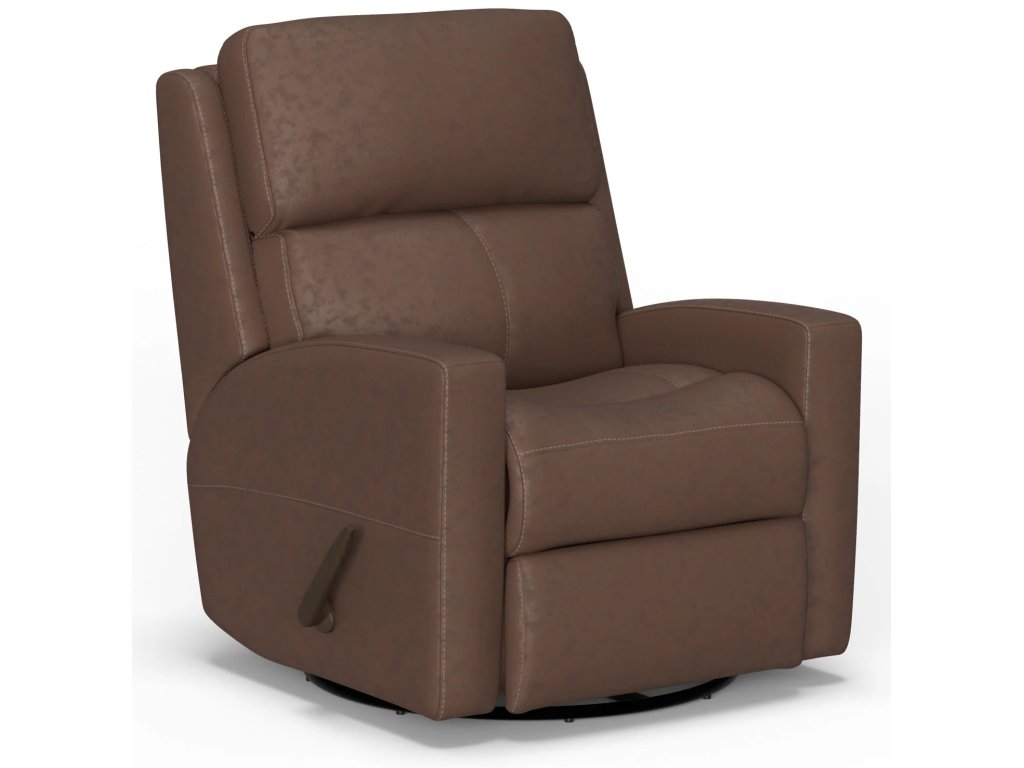Catalina Leather Swivel Gliding Recliner - image 3