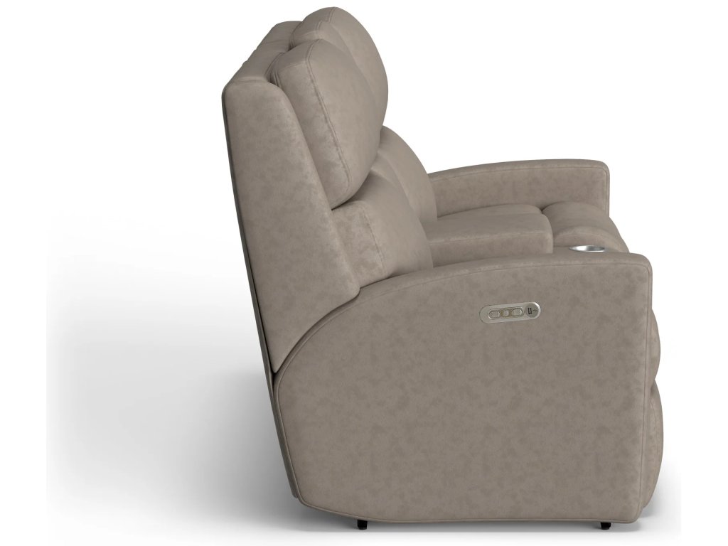 Catalina Leather Power Reclining Loveseat with Console & Power Headrests - image 2