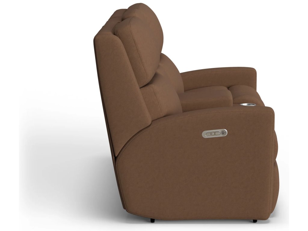 Catalina Leather Power Reclining Loveseat with Console & Power Headrests - image 5