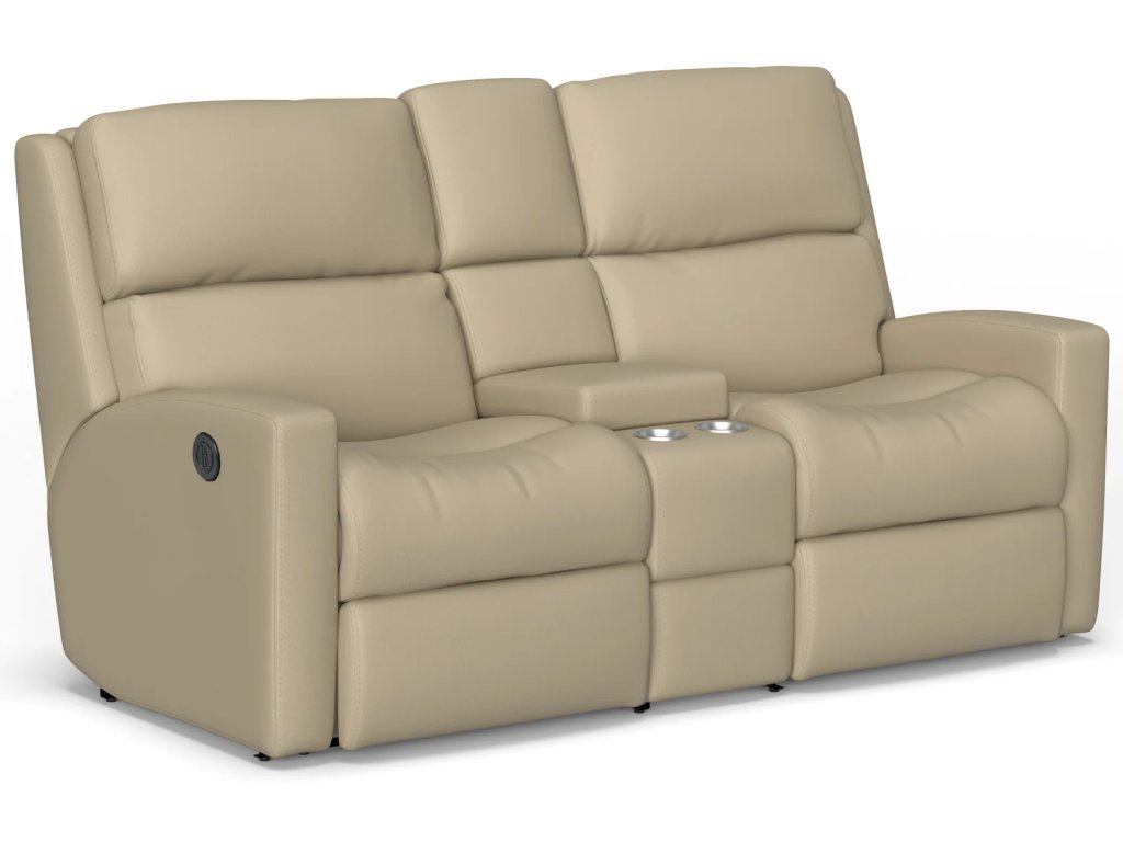 Catalina Leather Power Reclining Loveseat with Console - main image