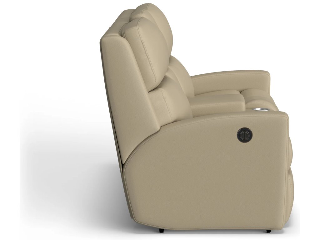 Catalina Leather Power Reclining Loveseat with Console - image 2