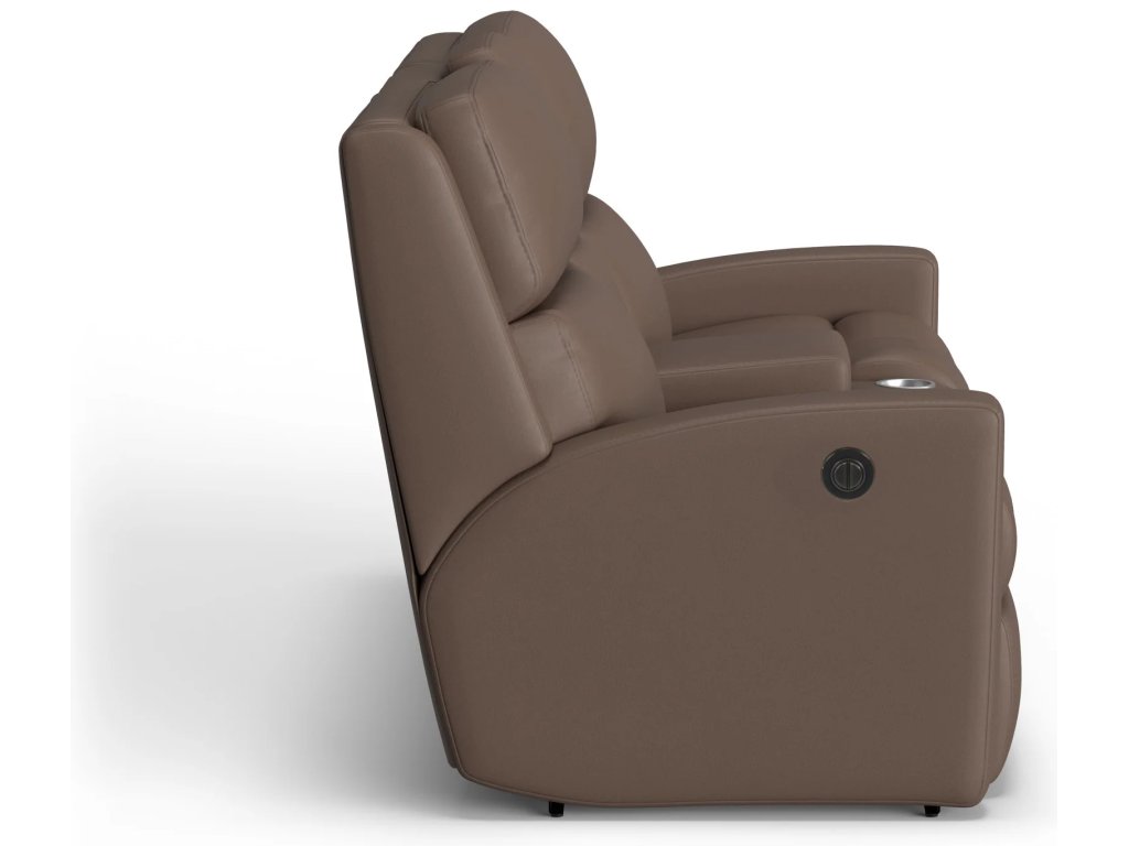 Catalina Leather Power Reclining Loveseat with Console - image 5