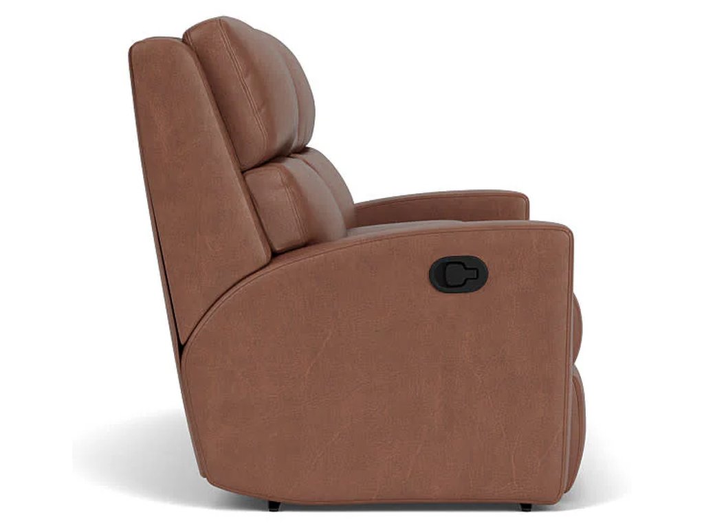 Catalina Leather Reclining Loveseat with Console - image 5