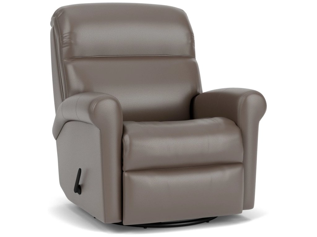 Davis Leather Swivel Gliding Recliner - main image