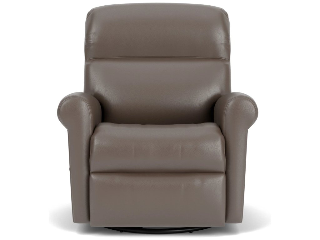 Davis Leather Swivel Gliding Recliner - image 1