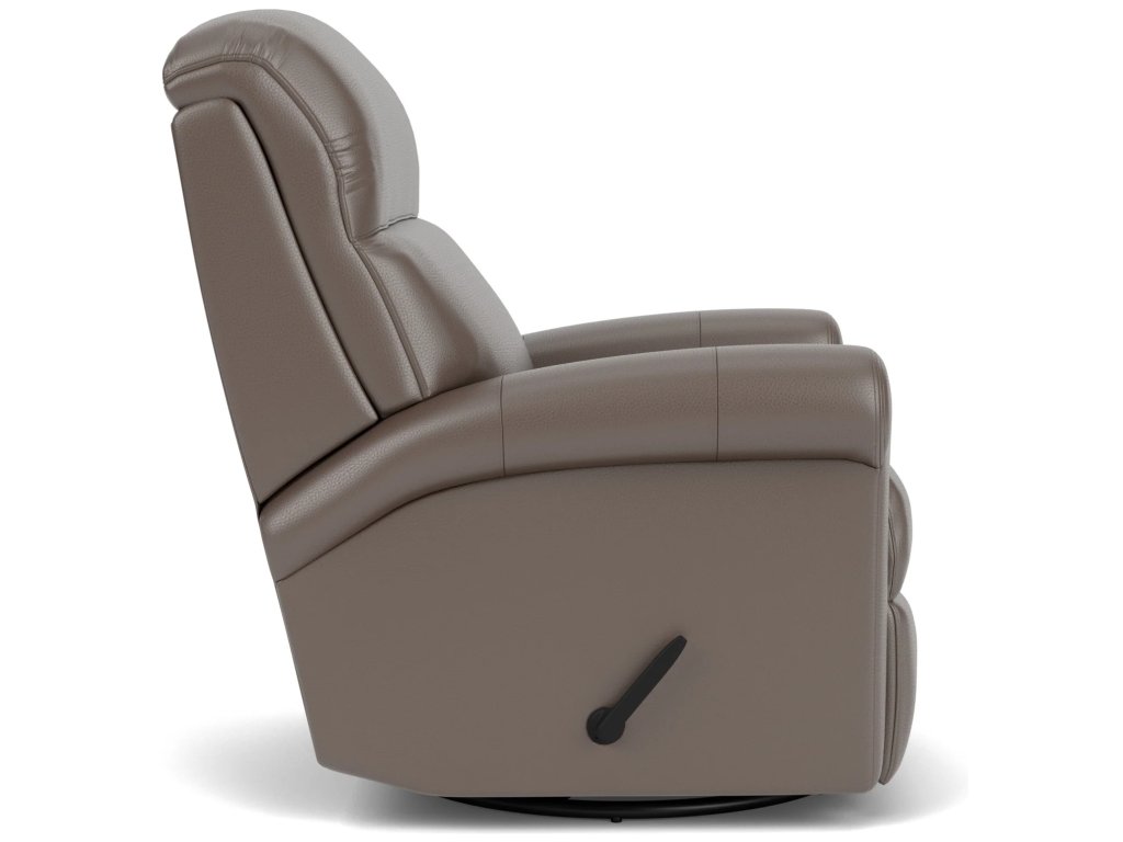 Davis Leather Swivel Gliding Recliner - image 5