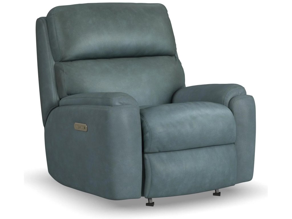 Rio Leather Power Rocking Recliner with Power Headrest - main image