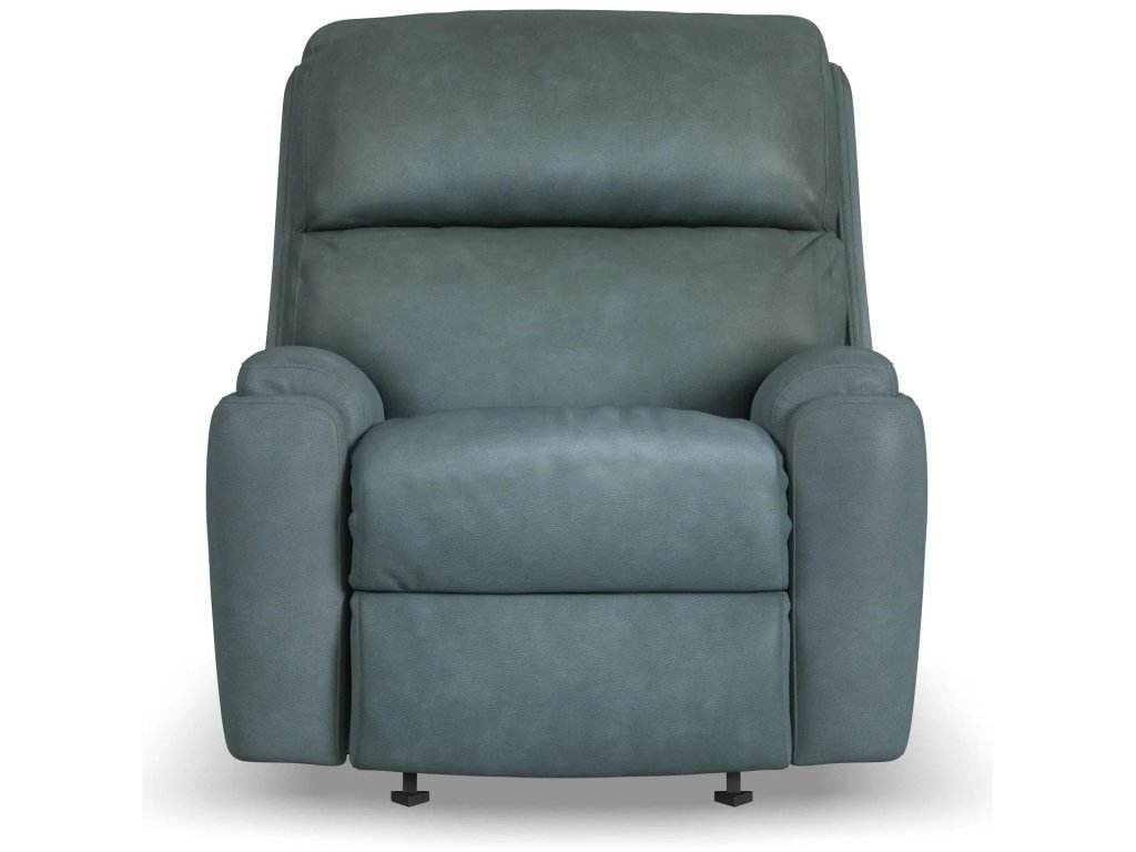 Rio Leather Power Rocking Recliner with Power Headrest - image 1