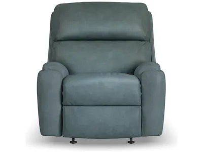 Rio Leather Power Rocking Recliner with Power Headrest - Alternative View