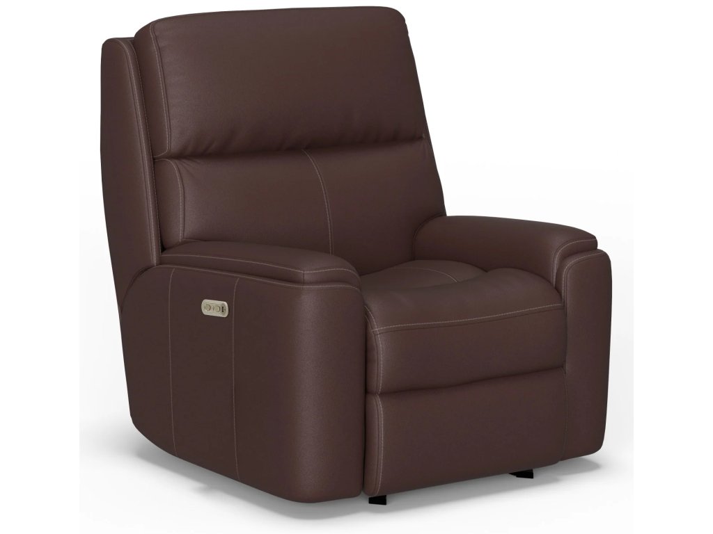 Rio Leather Power Rocking Recliner with Power Headrest - image 3