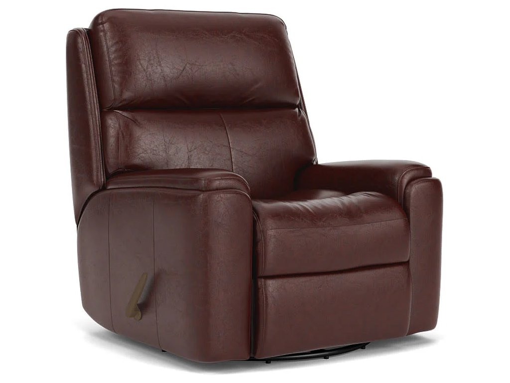 Rio Leather Swivel Gliding Recliner - image 3