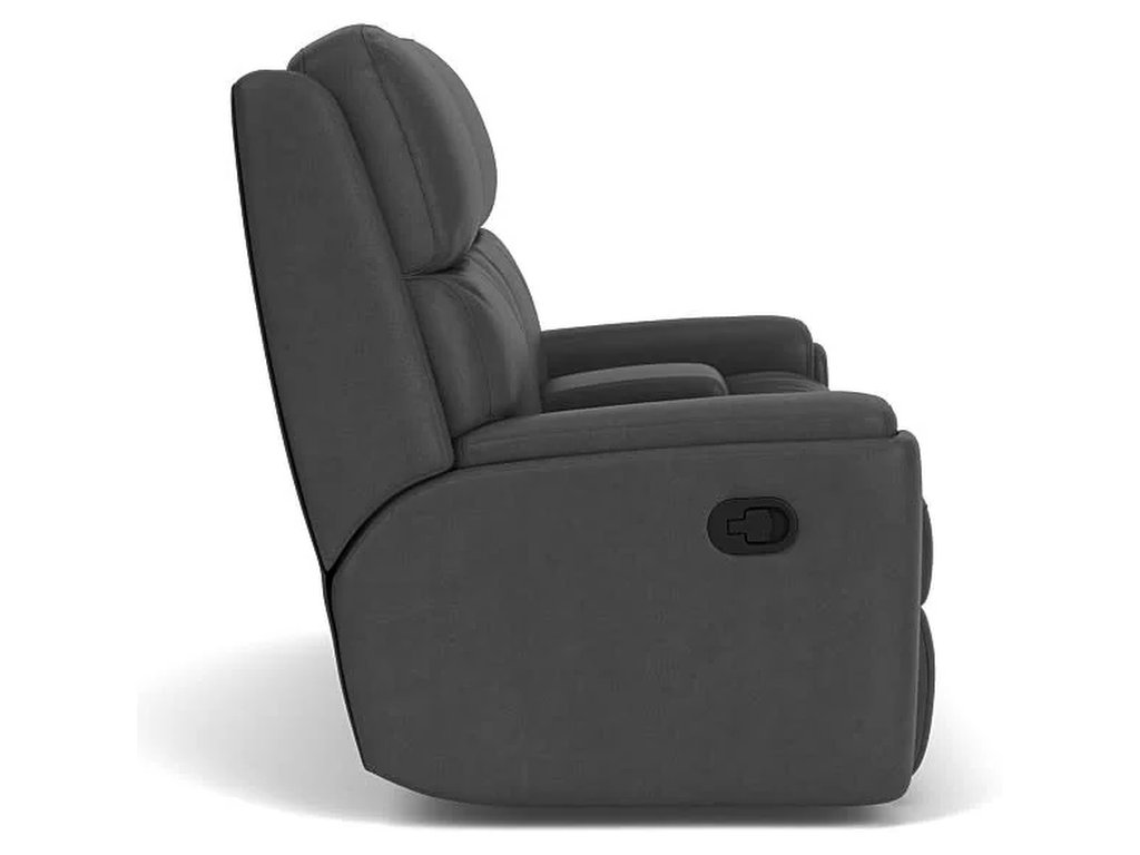 Rio Leather Reclining Loveseat with Console - image 2