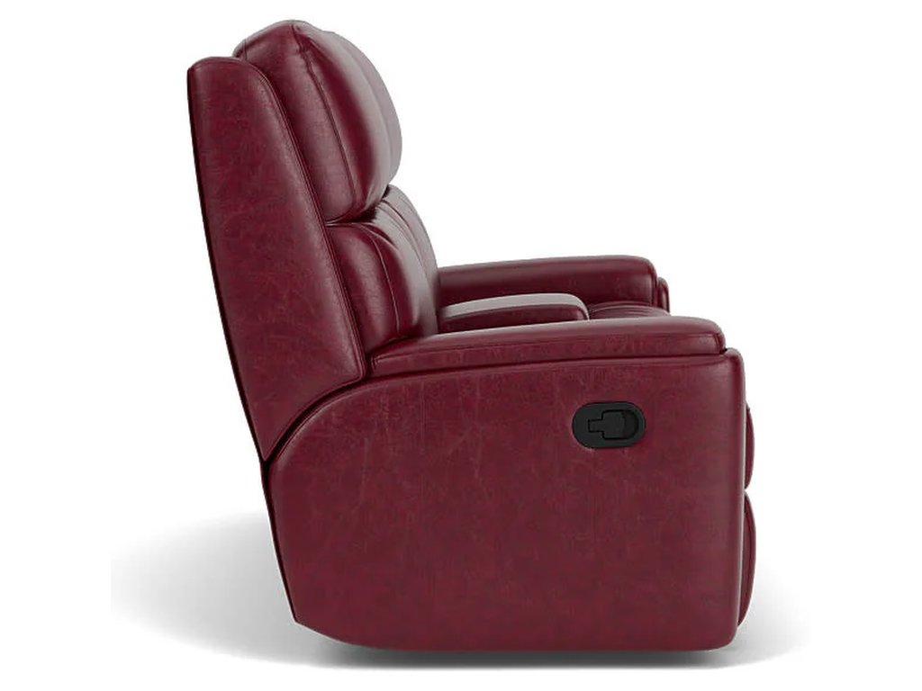 Rio Leather Reclining Loveseat with Console - image 5