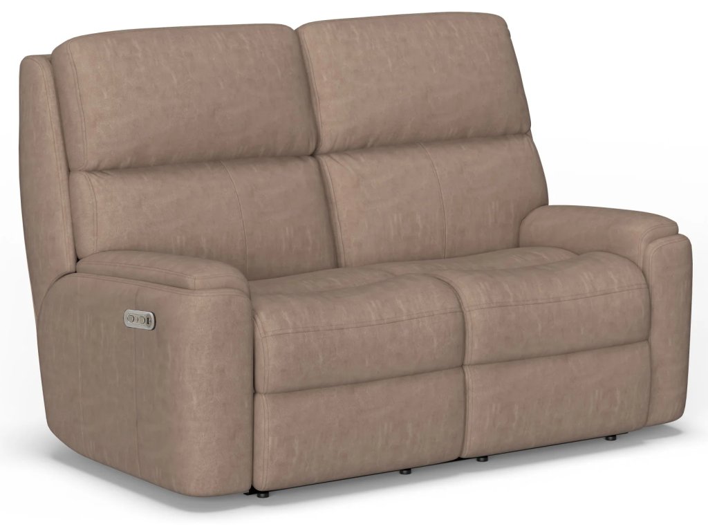 Rio Leather Power Reclining Loveseat with Power Headrests - main image